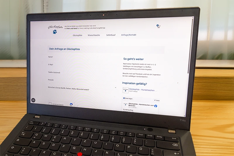 Mailanfrage an Glückspfote